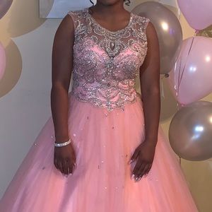 Blush/light pink ball gown dress